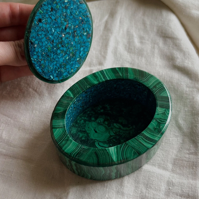scrigno in Malachite Azzurrite